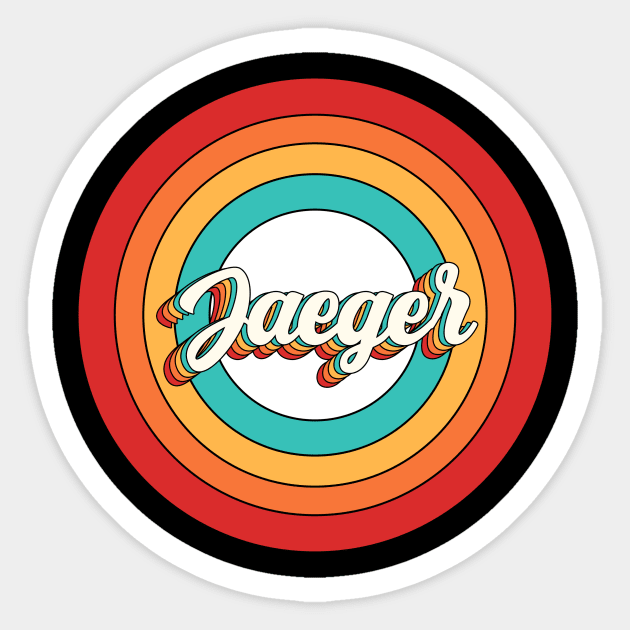 Jaeger Name Shirt Vintage Jaeger Circle Sticker by Nikkyta